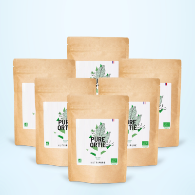 Feuilles d'ortie bio en poudre