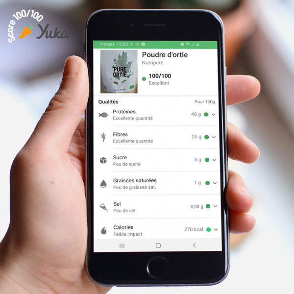 poudre d'ortie note yuka 100