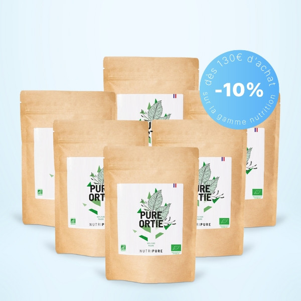 Feuilles d'ortie bio en poudre