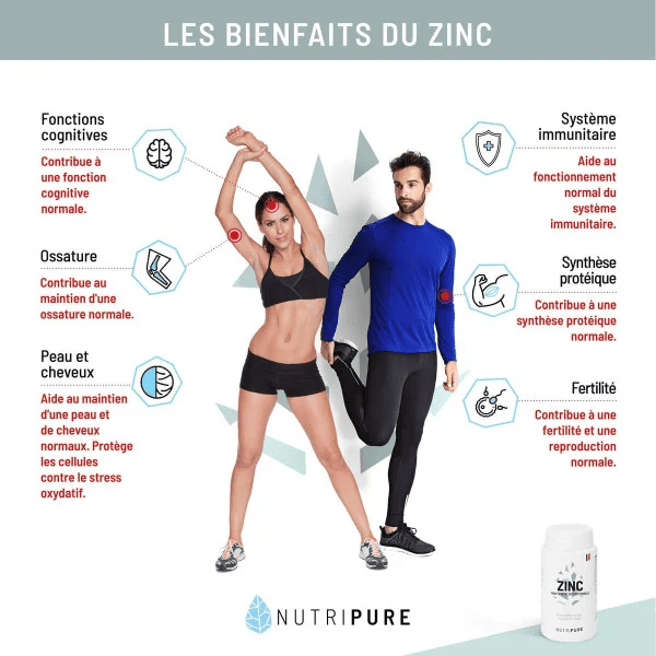zinc bienfaits infographie