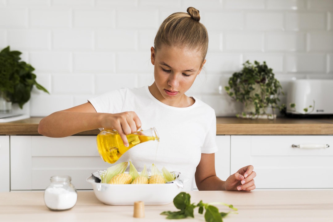Enfant et l'huile de morue