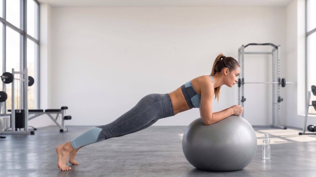 Le Gainage sur swiss ball