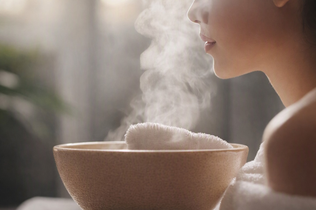 Inhalations de vapeur d'eau et toux grasse