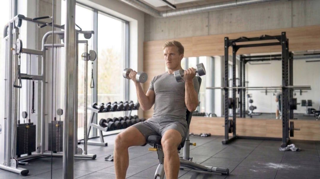 Cet exercice favorise le développement du "pic" du biceps