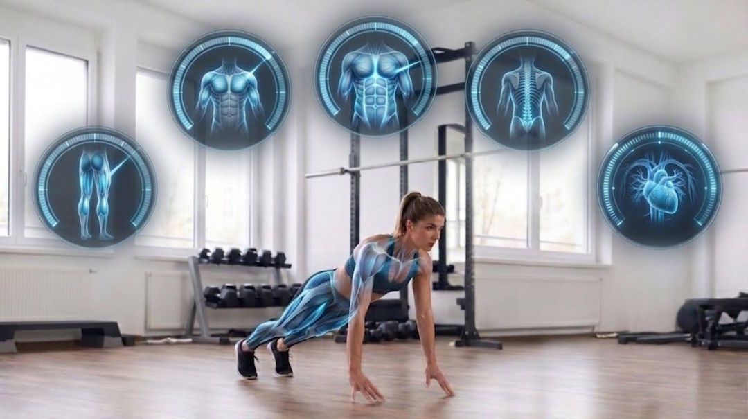 Le burpee mobilise simultanément de nombreux groupes musculaires.