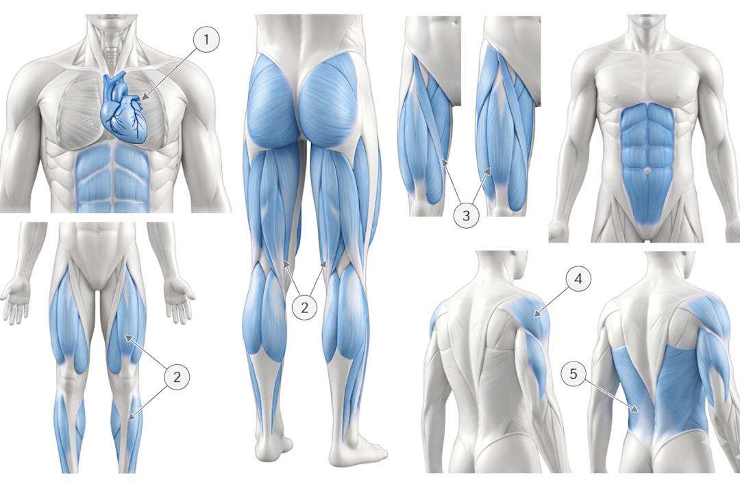 Les zones travaillées par le  jumping jacks 