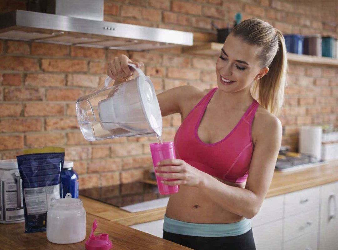 Whey dilluée avec de l'eau