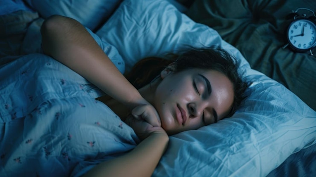 Une femme qui dort bien grâce à la glycine