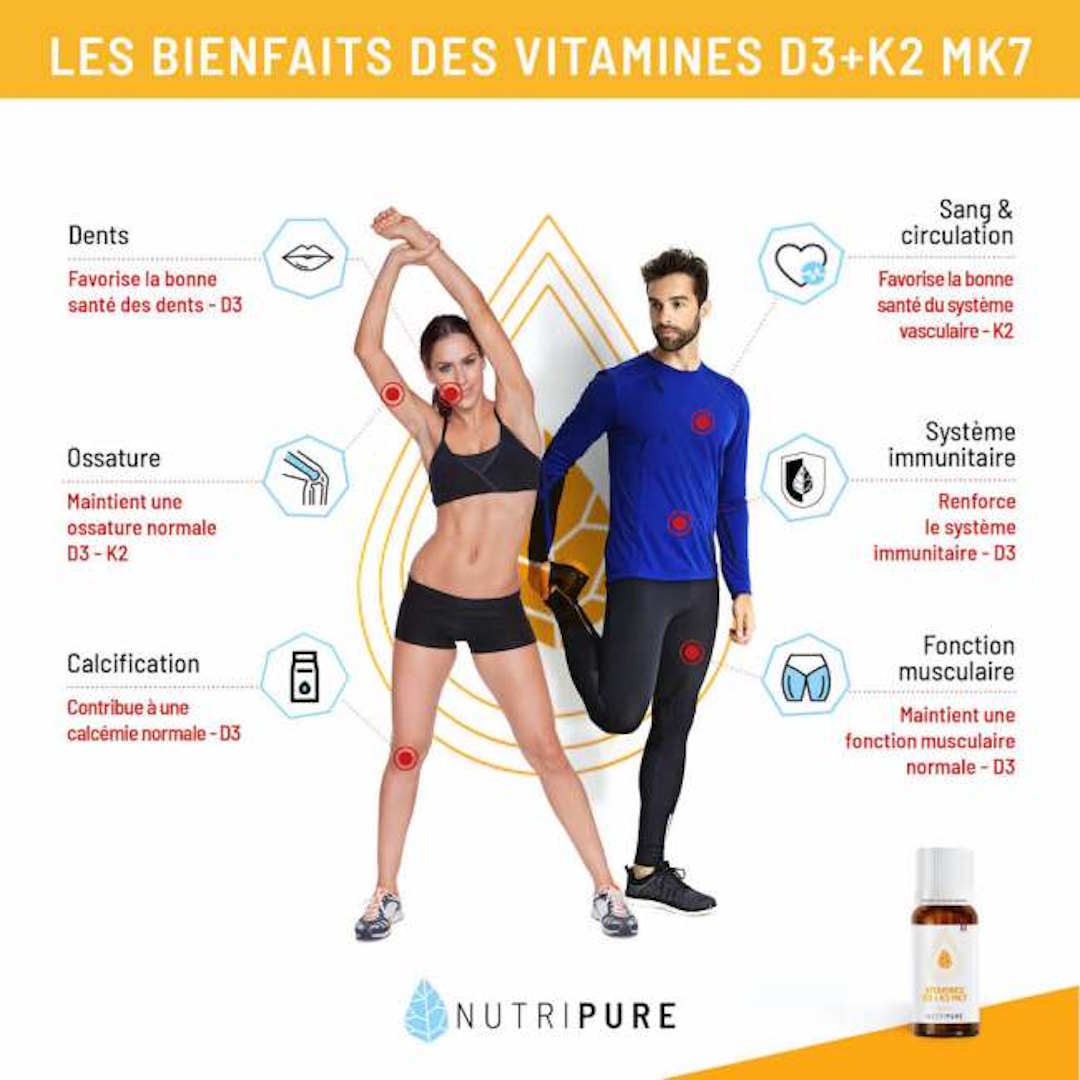 Deux personnes qui font du sport, avec la vitamine D3 K2