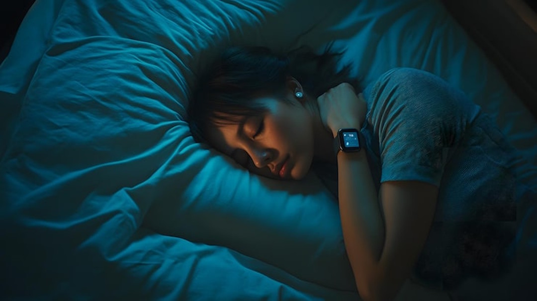 Une femme qui dort grâce aux bienfaits de la glycine