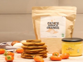 Des pancakes à la farine de patate douce orange