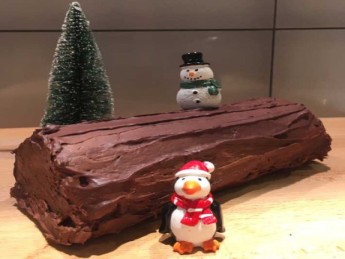 Buche de Noel à la farine de patate douce