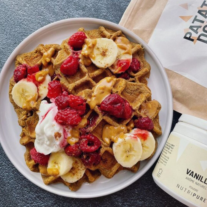 Gaufres à la farine de patate douce