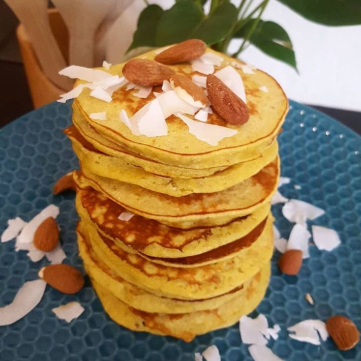 Pancakes banane amande coco