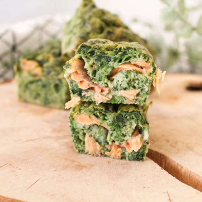 Mini cakes épinards, ricotta, saumon