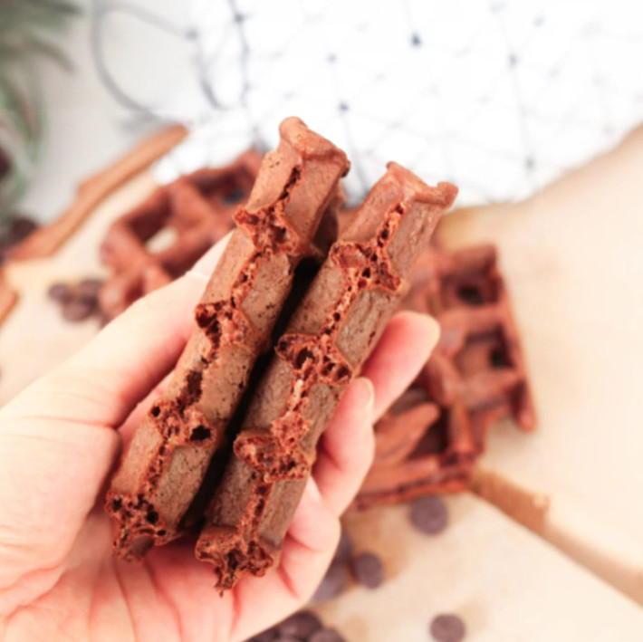 Gaufres moelleuses au chocolat