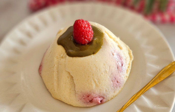 Bowl’flan pistache et framboise