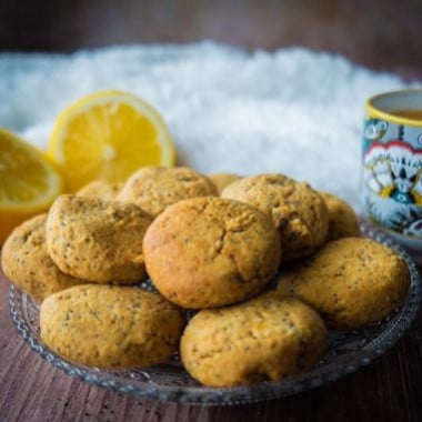 Des biscuits au citron et pavots, sans gluten et vegan