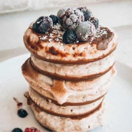 Pancakes sans gluten, sans lactose et protéinés