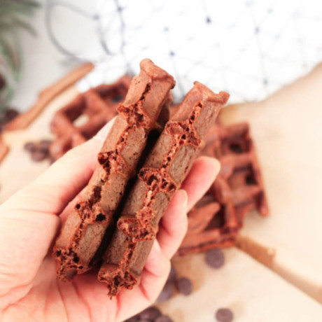 Gaufres moelleuses au chocolat