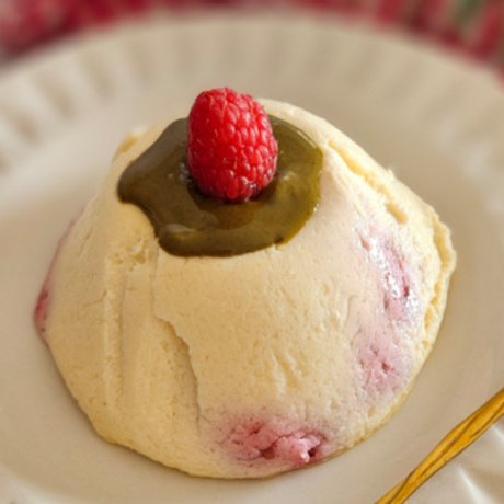 Bowl’flan pistache et framboise