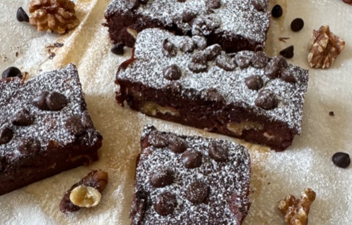 Brownie fondant aux noix