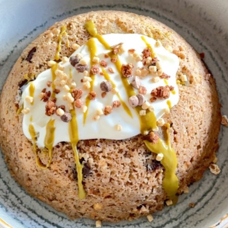 Bowlcake pomme chocolat noisette protéiné